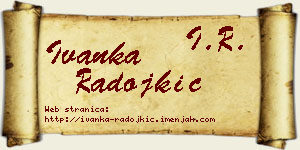 Ivanka Radojkić vizit kartica